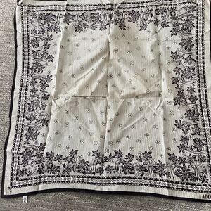 Adolfo Monochrome Botanical Print Scarf